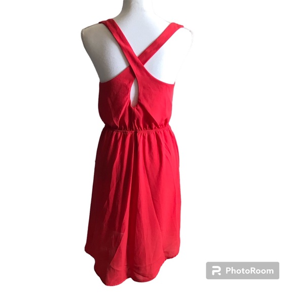 Needle & Thread by Francesca’s Lined Coral Dress Medium NWT - Picture 2 of 8